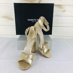 ^NWT Kenneth Cole Metallic Gold Heeled Sandals